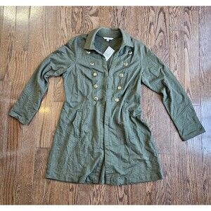 CAbi #587 Cavilleri Military Ponte Jacket Size Medium Army Green Long Coat NEW